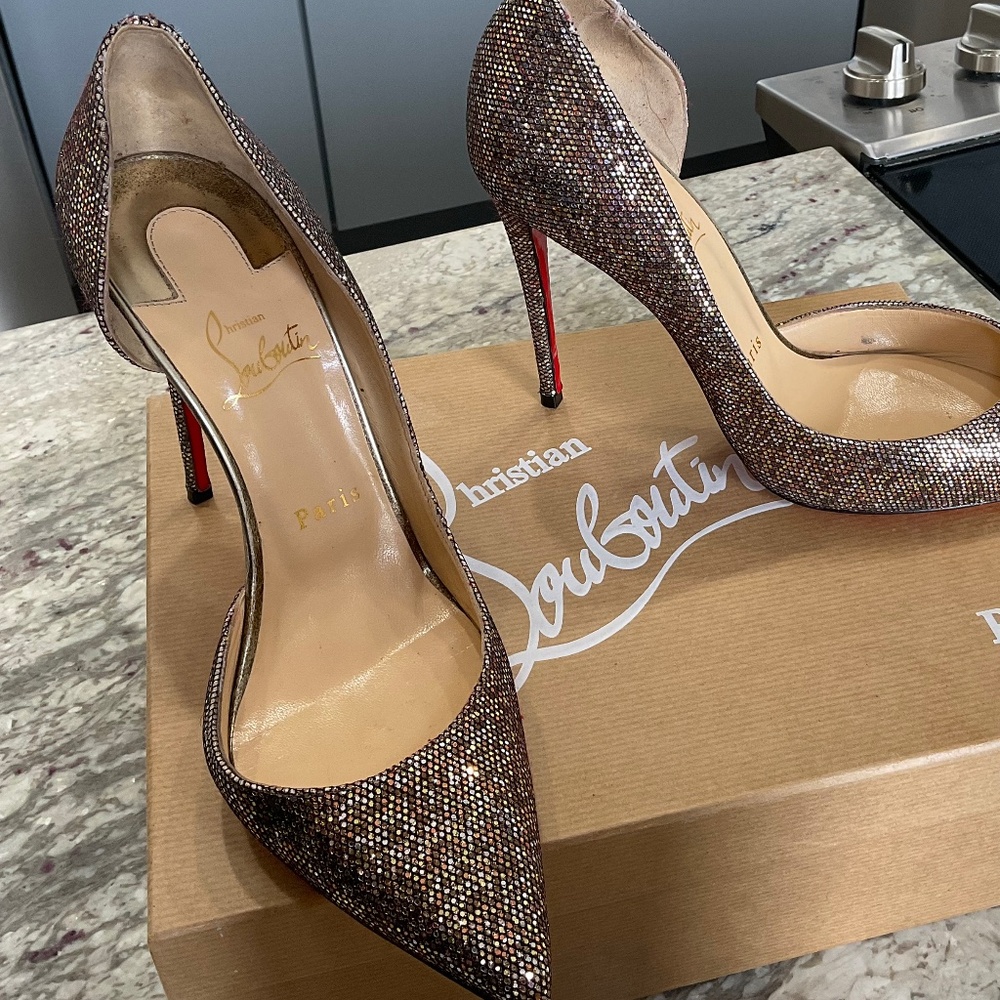 Christian Louboutin Ariza Glitter 100mm 38.5